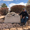 Stone golf course sign